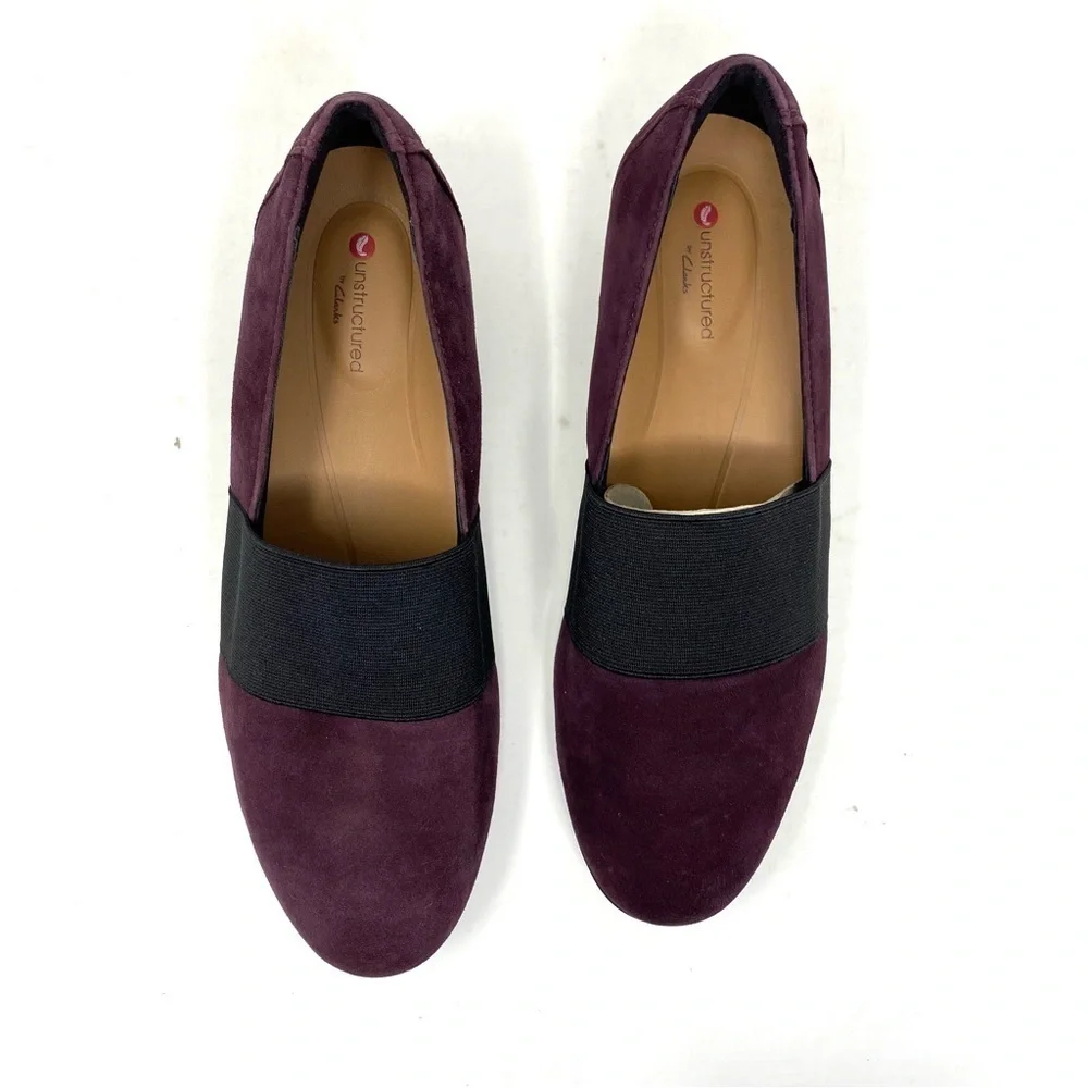 Clarks UN Blush Lo Aubergine Suede WIDE